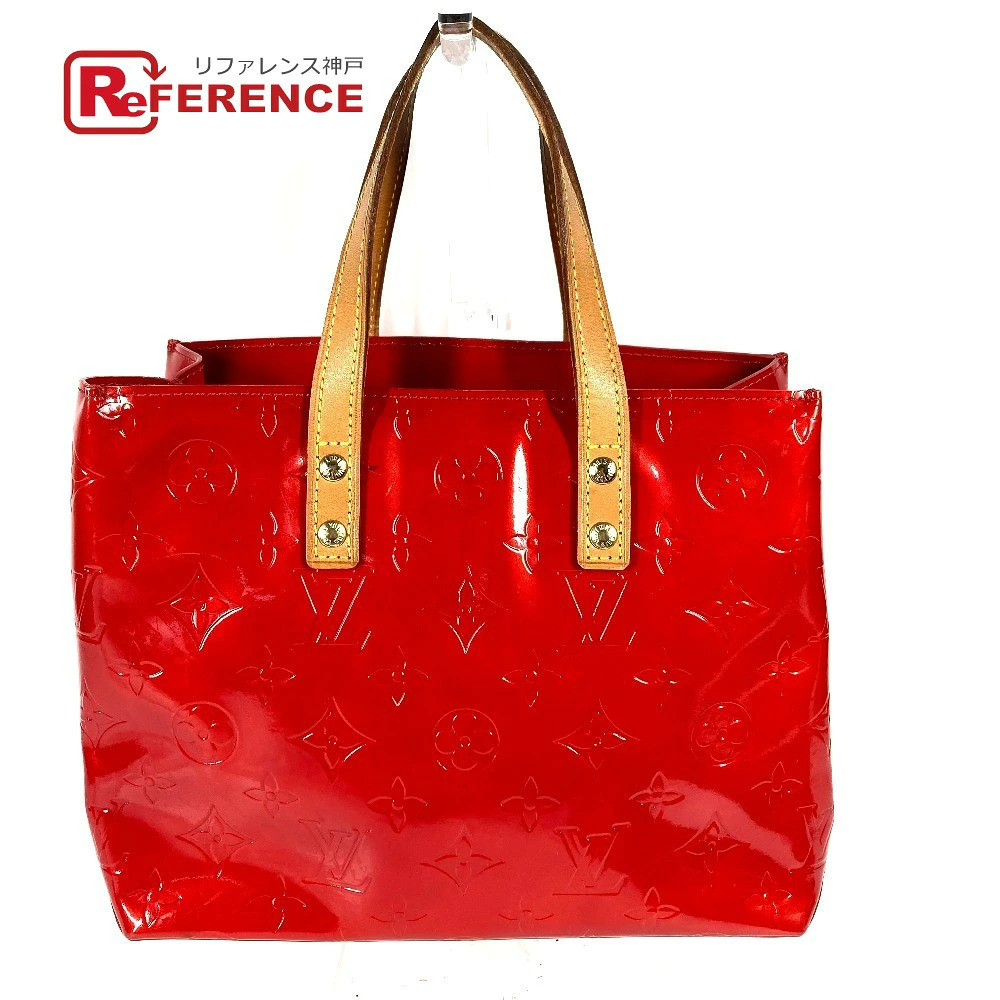 Louis Vuitton Monogram Vernis Lead Tote Bag Handbag Rouge Red
